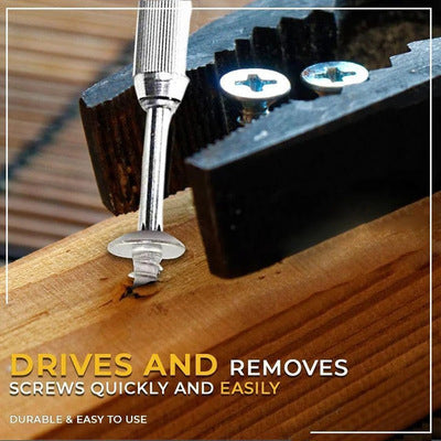 Push-type Semi-automatic Screwdriver Wooden Handle Screwdriver
