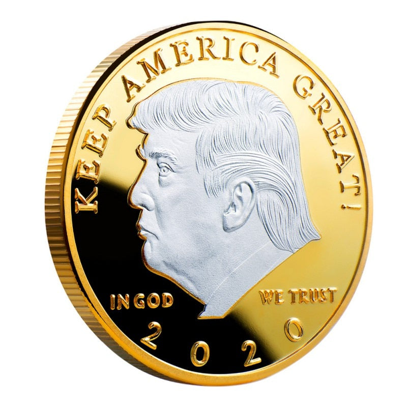 US Donald Trump Gold Commemorative Coin "Second Presidential Term 2021-2025 IN GOD WE TRUST" Collectible Decorative Coins