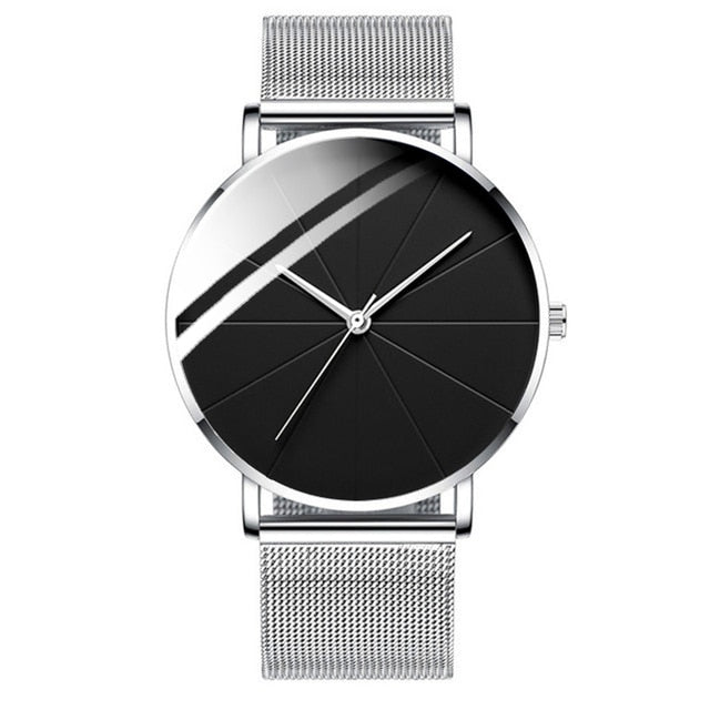 2022 Minimalist Men's Fashion Watches Simple Men Business Ultra Thin Stainless Steel Mesh Belt Quartz Watch relogio masculino
