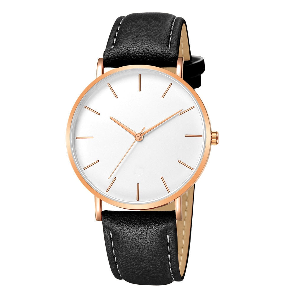 Luxury Men's Watch 2023 New Fashion Simple Leather Gold Silver Dial Men Watches Casual Quartz Clock Relogio Erkek Kol Saati