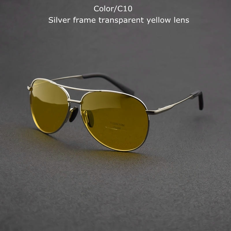 TUZENGYONG 2023 Brand Alloy Men's Sunglasses Polarized UV400 Lens Sun Glasses For Men Pilot Eyewear Oculos de sol High Quality