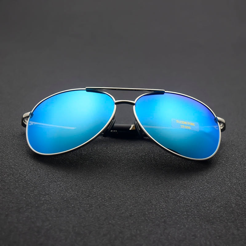 TUZENGYONG 2023 Brand Alloy Men's Sunglasses Polarized UV400 Lens Sun Glasses For Men Pilot Eyewear Oculos de sol High Quality