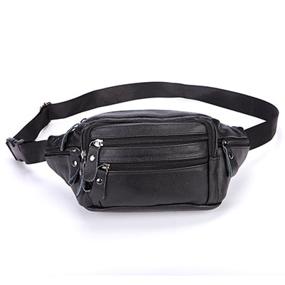 Sac banane en cuir véritable pour hommes, pochette de téléphone, sacoches de marque, sac banane de voyage pour hommes