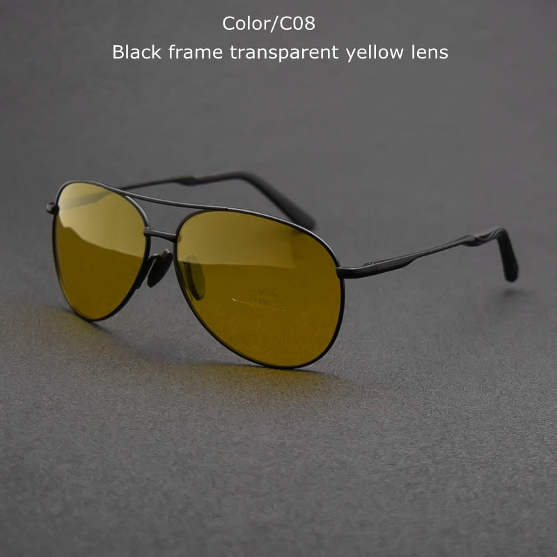 TUZENGYONG 2023 Brand Alloy Men's Sunglasses Polarized UV400 Lens Sun Glasses For Men Pilot Eyewear Oculos de sol High Quality