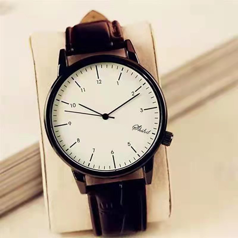 WOKAI high quality Chinese wind Jinlong Geely men's belt quartz watch Men's business sports students waterproof luminous clock