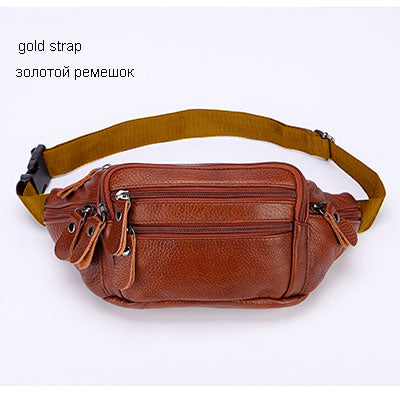 Sac banane en cuir véritable pour hommes, pochette de téléphone, sacoches de marque, sac banane de voyage pour hommes