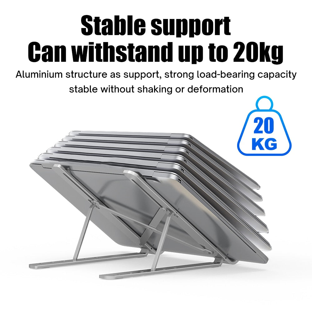 Foldable Laptop Stand With Cooling Fan Portable Heat Dissipation Cooler For MacBook Air Pro Desktop Stand Notebook Dell Holder