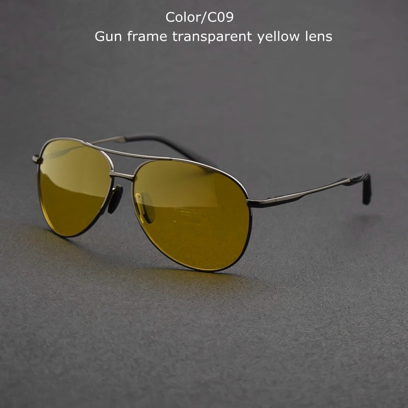 TUZENGYONG 2023 Brand Alloy Men's Sunglasses Polarized UV400 Lens Sun Glasses For Men Pilot Eyewear Oculos de sol High Quality