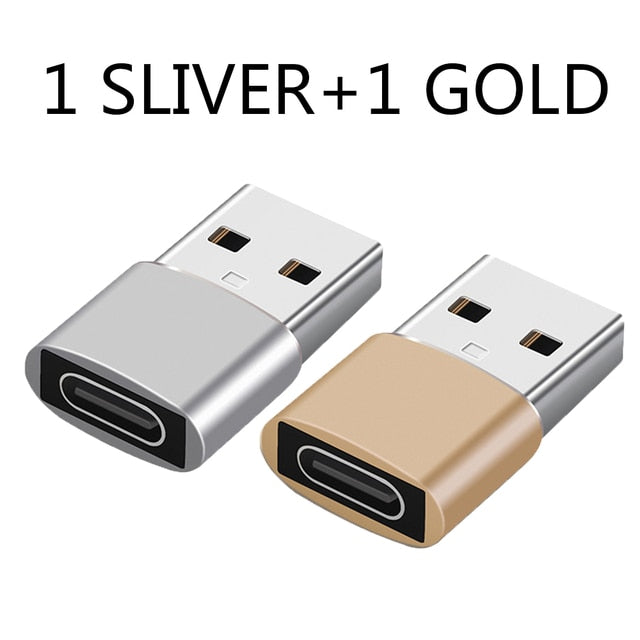 2PCS Charger Adapter For iPhone 14 13 12 11 Pro Max USB Type-C Adapter Type C USB-C Converter USB To Type C OTG Adapter Cables