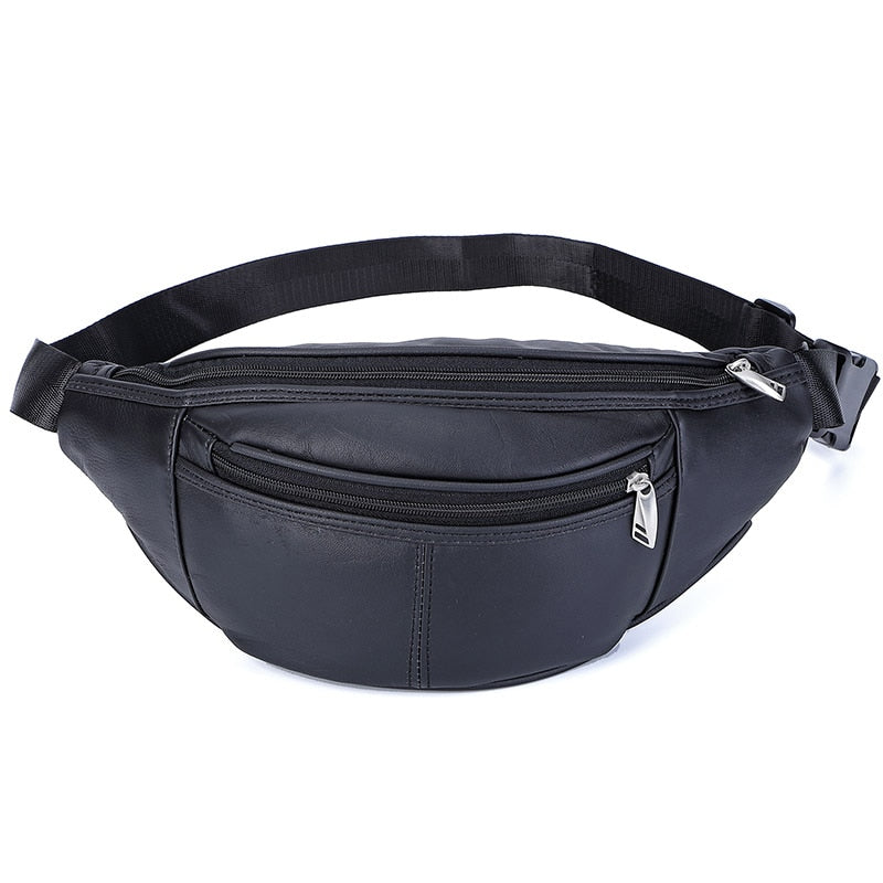 Sac banane en cuir véritable pour hommes, pochette de téléphone, sacoches de marque, sac banane de voyage pour hommes