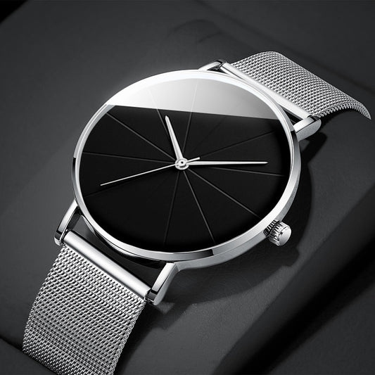 2022 Minimalist Men's Fashion Watches Simple Men Business Ultra Thin Stainless Steel Mesh Belt Quartz Watch relogio masculino
