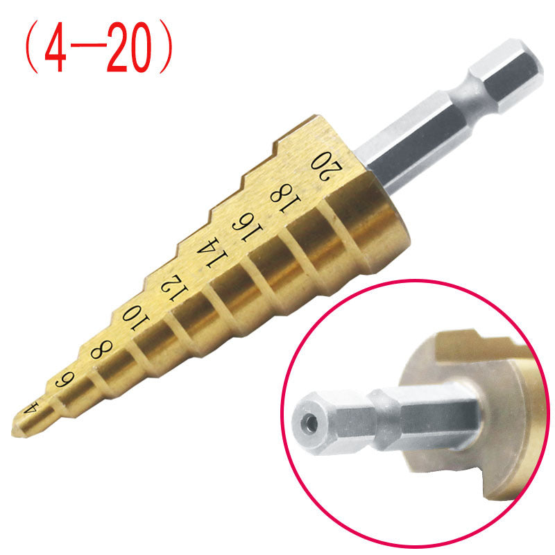 Shank Step Drill  Pagoda Drill  Twist Drill Plate Hole Opener