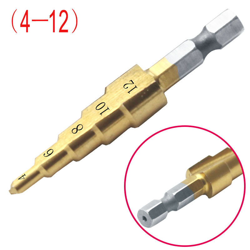 Shank Step Drill  Pagoda Drill  Twist Drill Plate Hole Opener