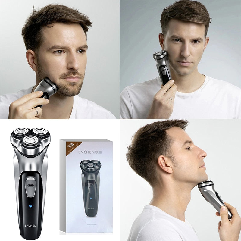 ENCHEN BlackStone Electric Shaver for Men USB Rechargeable Wet Dry Electric Razor with Pop-up Trimmer Cordless Beard Trimmer