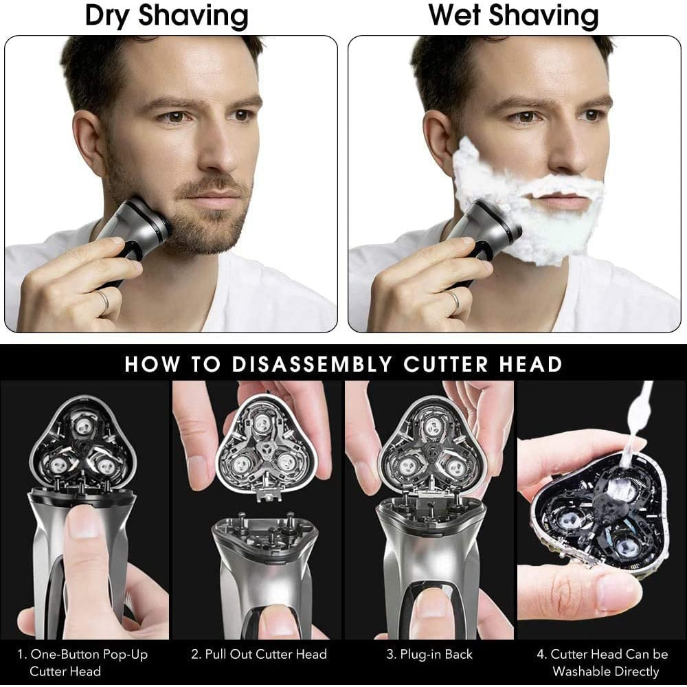 ENCHEN BlackStone Electric Shaver for Men USB Rechargeable Wet Dry Electric Razor with Pop-up Trimmer Cordless Beard Trimmer