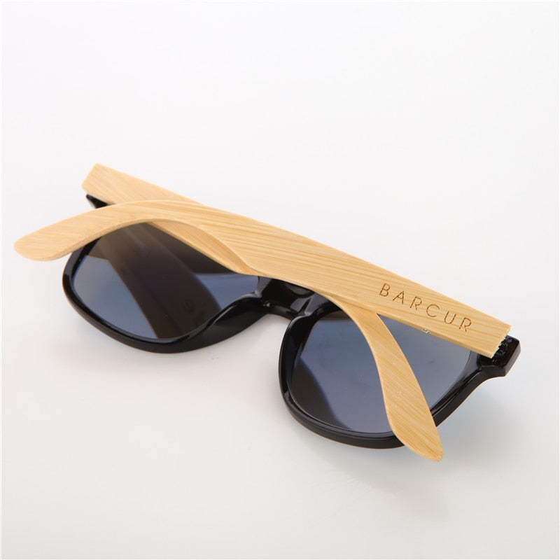 BARCUR Wood Sunglasses Spring Hinge Handmade Bamboo Sunglasses Men Wooden Sun glasses Women Polarized Oculos de sol masculino