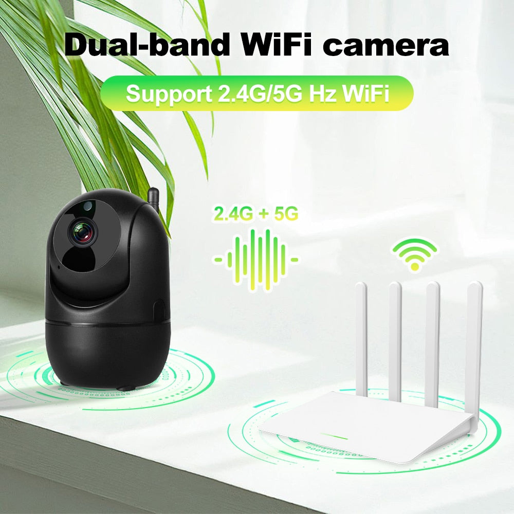 5G IP WiFi Camera 1080P WiFi PTZ Camera Wireless Surveillance Camera Baby monitor Auto Tracking  Alexa Indoor Security IP Camera