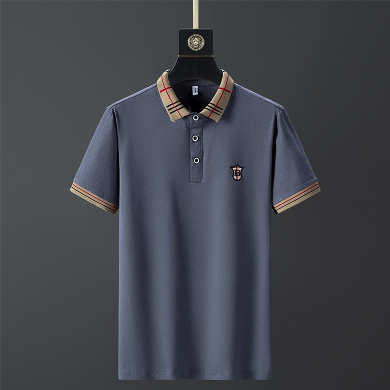 100% Cotton Breathable Brand Polo Shirts Men&#39;s Clothing Summer Tops Short Sleeve Casual Cotton Luxury Quality Fashion Clothes