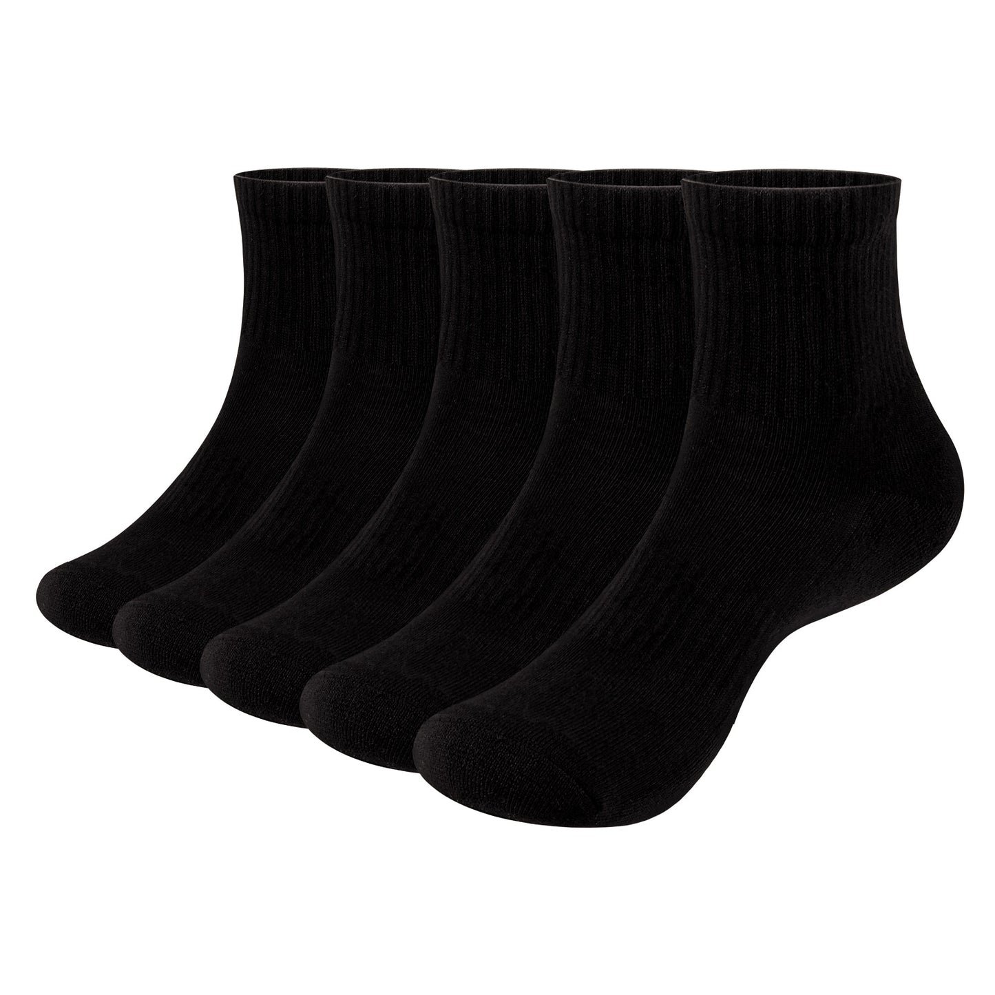 YUEDGE Men Moisture Wicking Fitness Training Athletic Socks Combed Cotton Cushioned Mid Calf Crew Socks for Men Size 37-46,5Pair