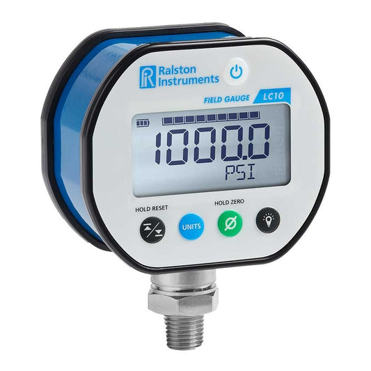 Ralston LC10-GB2M LC10 Pressure Gauge, 5 psi/350 mbar/35 kPa, 0.25" male NPT bottom connection