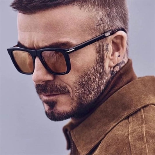 2022 Classic Men&#39;s Square Sunglasses Fashion Brand Designer Rivet Retro Women Sun Glasses UV400  Beckham Style Driver Eyewear