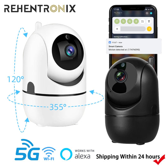 5G IP WiFi Camera 1080P WiFi PTZ Camera Wireless Surveillance Camera Baby monitor Auto Tracking  Alexa Indoor Security IP Camera